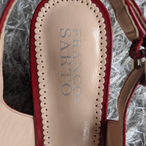 Franco Sarto red sling backs. Size 7.5M - Picture 3 of 7